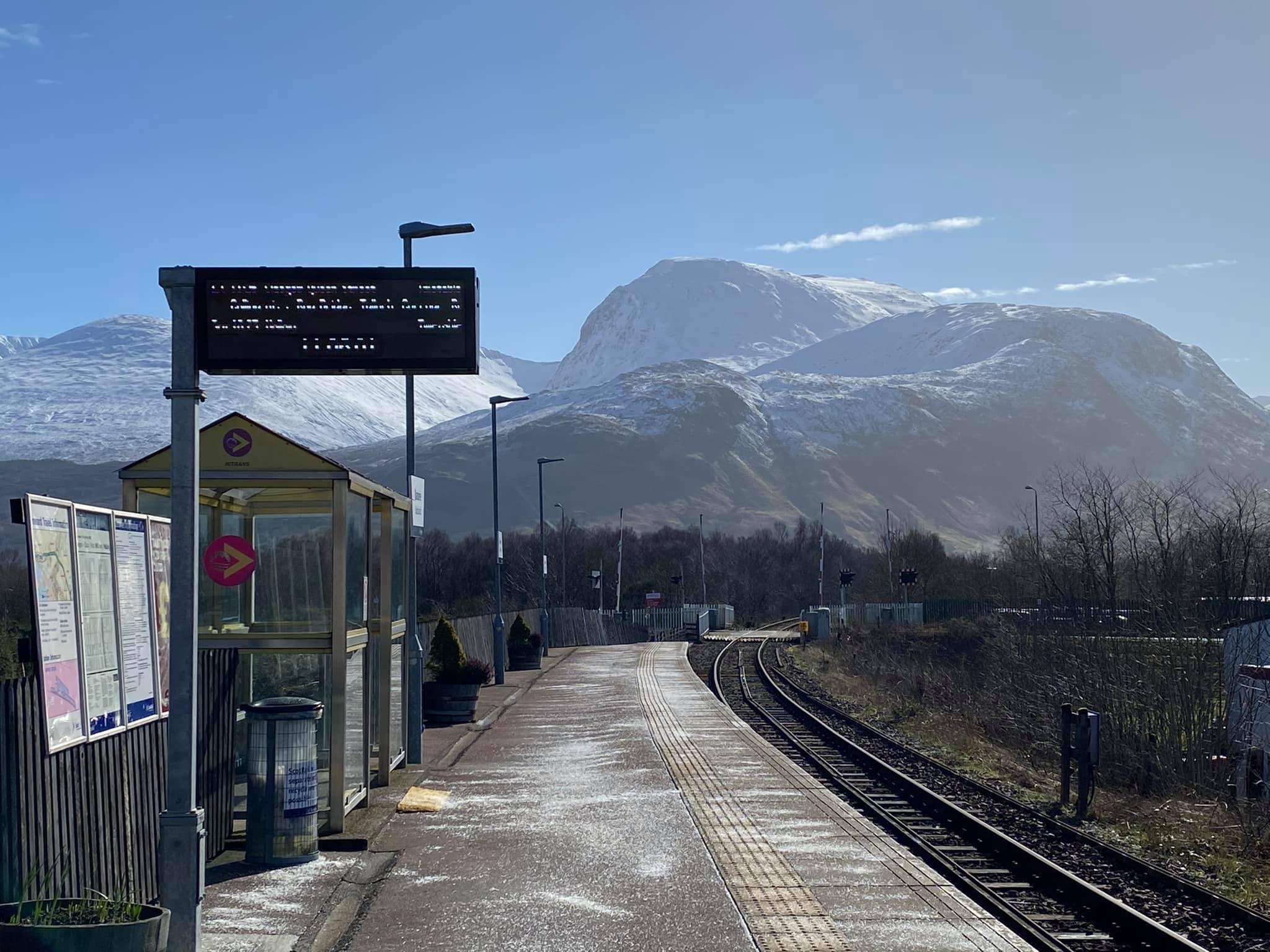 Ben Nevis from Banavie Railway Station