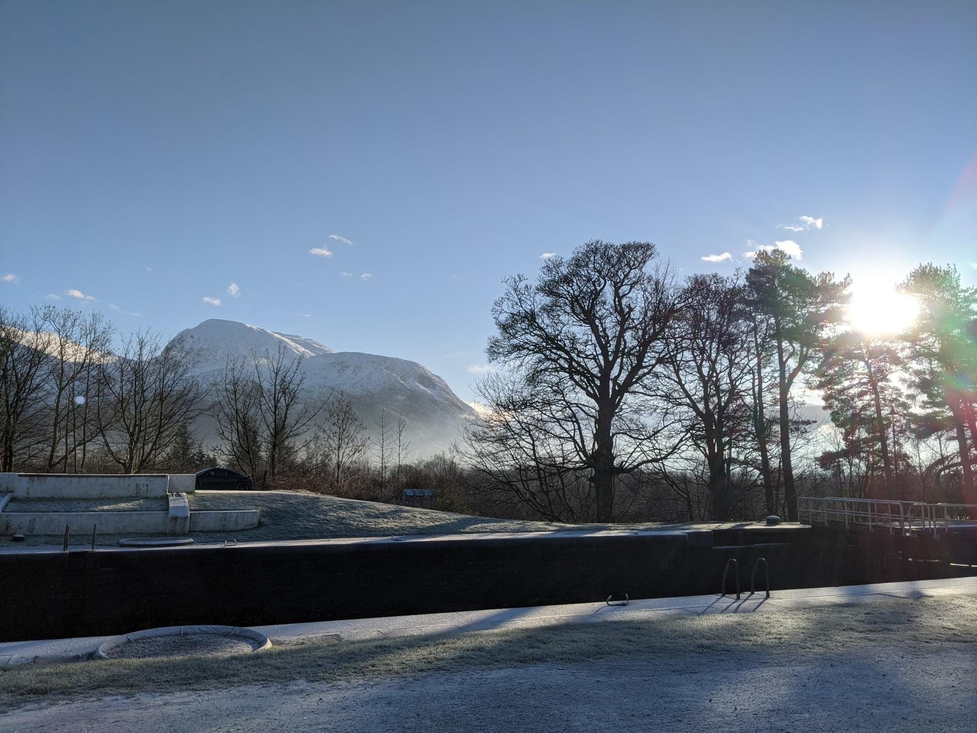 Ben Nevis from Canal in Winter